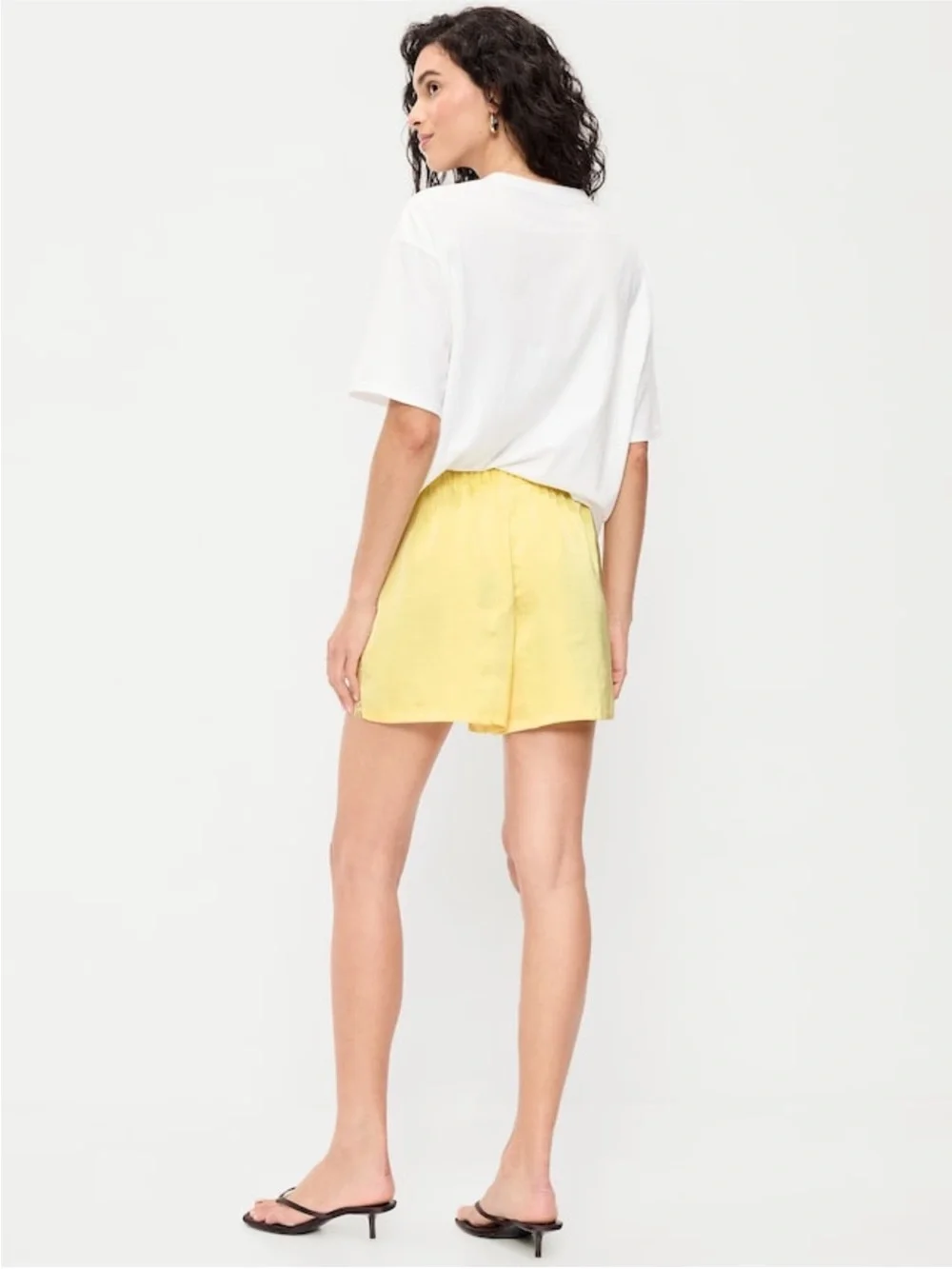 Old Navy Yellow Lace-Trim Lounge Shorts